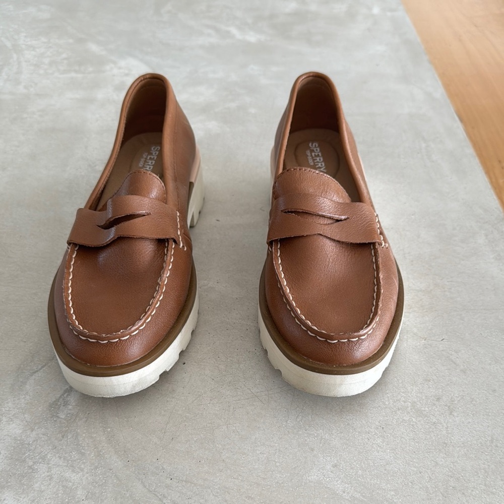 Sperry Brown Leather Loafers with comfort sole